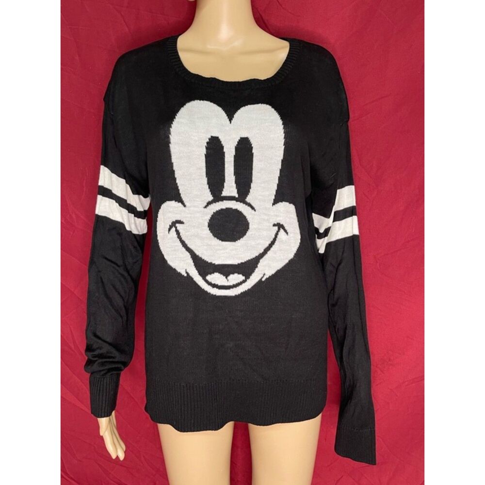 Disney Mickey Mouse Sporty Varsity Knit Sweater XL NWOT Jerry Leigh